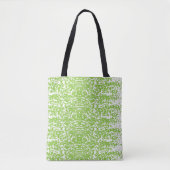 Tote Bag Grunge Lime Green Pattern - Summer Abstract Decor (Devant)