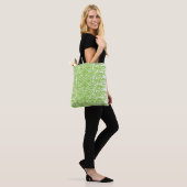 Tote Bag Grunge Lime Green Pattern - Summer Abstract Decor (Sur le modèle)
