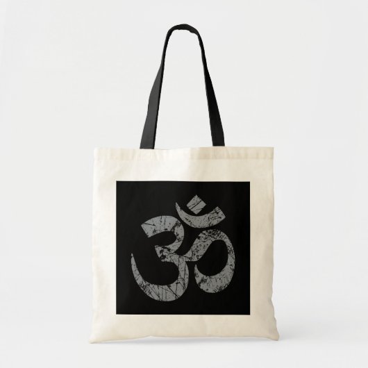 Tote Bag Grunge OM Symbole Spiritualité Yoga (Devant)