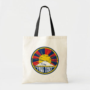 Tote Bag Grunge ronde libre du Thibet