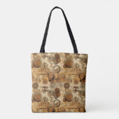 Tote Bag Grunge Rustic Steampunk Horloge (1) (Dos)