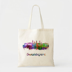 Tote Bag Guadalajara skyline in watercolor