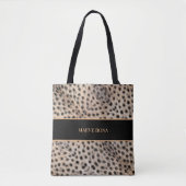 Tote Bag Guépard chic personnalisé (Devant)