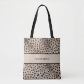 Tote Bag Guépard Chic Personnalisé (Devant)
