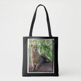 Tote Bag Guépard sur un rocher