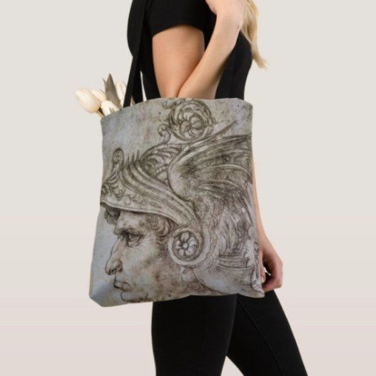 Tote Bag Guerrier casqué de Léonard