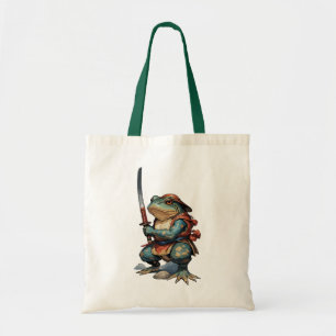 Tote Bag Guerrier de grenouille Samurai avec Katana