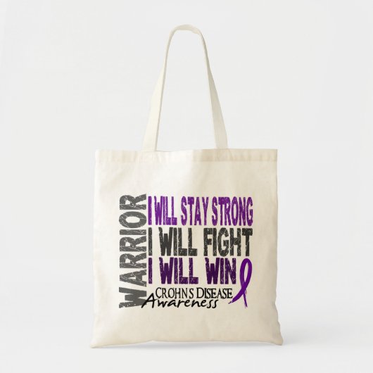 Tote Bag Guerrier de maladie de Crohn (Devant)