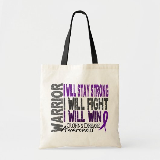 Tote Bag Guerrier de maladie de Crohn (Devant)