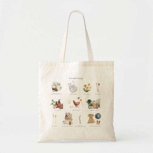 Tote Bag Guide écologique du mode de vie durable | Zéro déc (Devant)