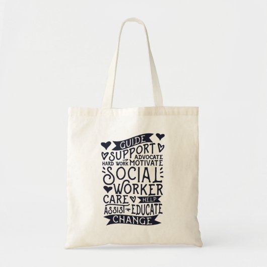 Tote Bag Guide Support Change, Social Worker (Devant)