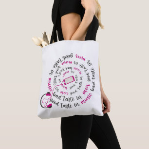 Tote Bag Guillemet de fille Bon goût en musique mauvais goû