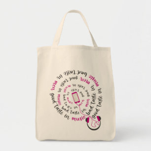Tote Bag Guillemet de fille Bon goût en musique mauvais goû