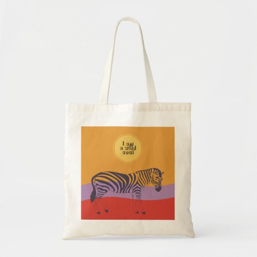 Tote Bag Guillemet personnalisé zebra safari moderne âme Sa (Devant)