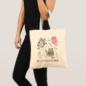 Tote Bag Guillemets de motivation personnalisés avec chats  (Devant (produit))