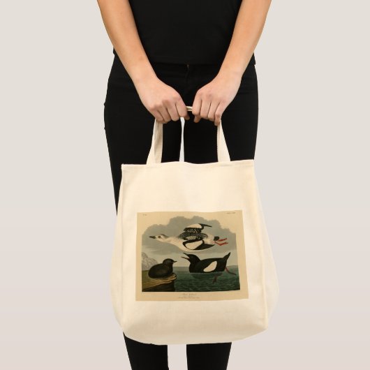 Tote Bag Guillemot noir des oiseaux d'Amérique d'Audubon (Devant (produit))