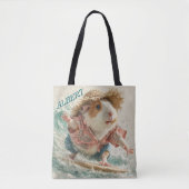 Tote Bag Guinea Pig Albert The Surfer Catching Waves  (Devant)