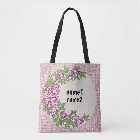 Tote Bag Guirlande de roses (Devant)