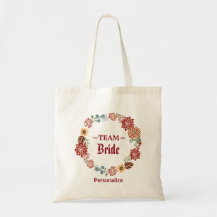 Tote Bag Guirlande florale de mariage de Bourgogne