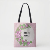 Tote Bag guirlande rose (Devant)