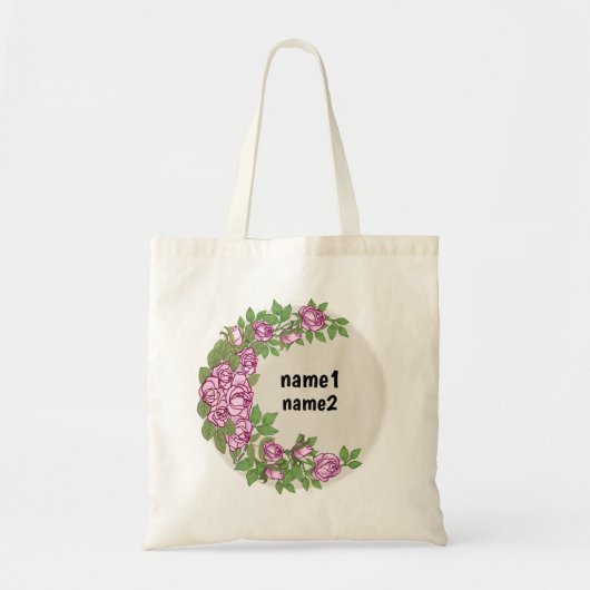 Tote Bag guirlande rose (Devant)