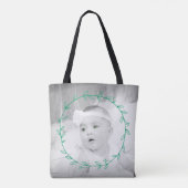 Tote Bag Guirlande verte de feuille d'Ombre de bébé de (Dos)