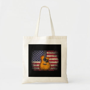 Tote Bag Guitar 4th of July Venin American Flag USA - Count