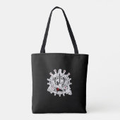 Tote Bag Guitare cool Née à Rock & Roll Rockabilly Music (Dos)