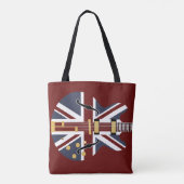 Tote Bag Guitare d'Union Jack de bruit de Britannique (Dos)