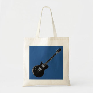 Tote Bag Guitare électrique Bleu Black Pop Art