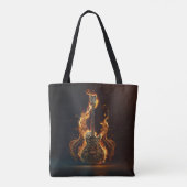 Tote Bag Guitare électrique en feu (Dos)
