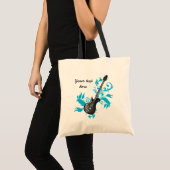 Tote Bag Guitare électrique sur produit personnalisé feuill (Devant (produit))
