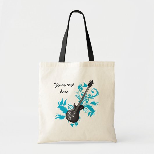 Tote Bag Guitare électrique sur produit personnalisé feuill (Devant)