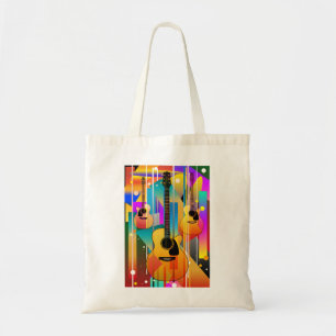 Tote Bag Guitare Géométrique Contemporaine Moderne