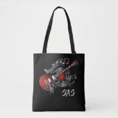 Tote Bag Guitare Monogram Rock - Rouge (Devant)