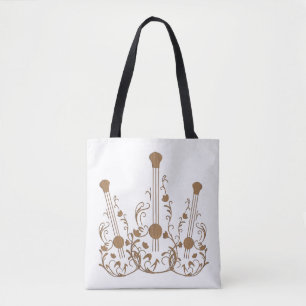 Tote Bag Guitares en bois sculpté