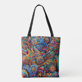 Tote Bag Guitares en mandala style batik (Dos)