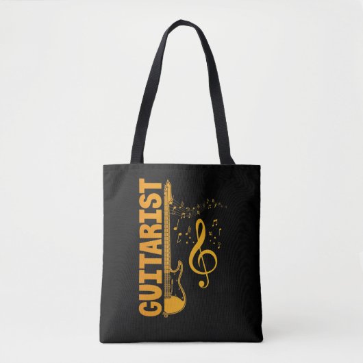Tote Bag Guitariste de musique guitare (Devant)