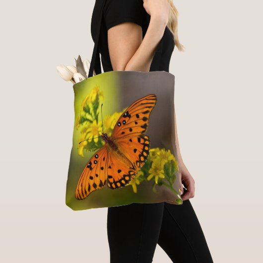 Tote Bag Gulf Fritillary alias Papillon de la Passion sur l (De près)