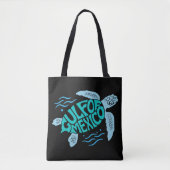Tote Bag Gulf of Mexico Sea Turtle Typography (Devant)