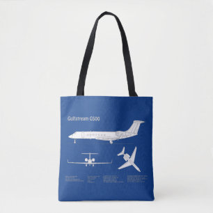 Tote Bag Gulfstream G500 - Plan directeur de l'avion ABD