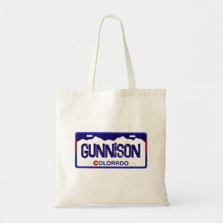 Tote Bag Gunnison Colorado plaque d'immatriculation bleu sa