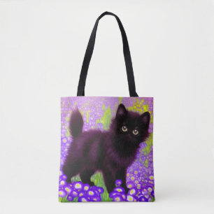 Tote Bag Gustav Klimt Black Kitten