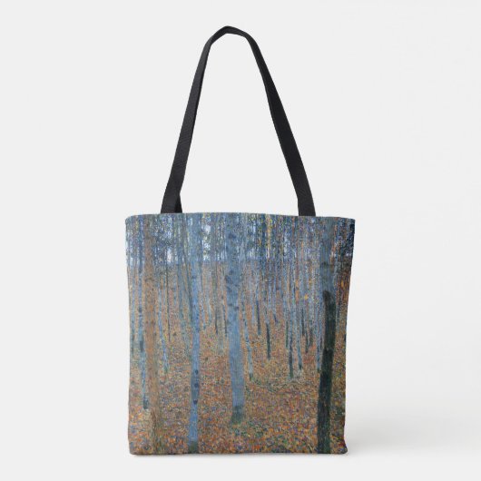 Tote Bag Gustav Klimt Fir Forêt Tannenwald Arbres rouges (Dos)