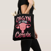 Tote Bag Gynécologue obstétricien du Cube Cervix OBGYN (De près)