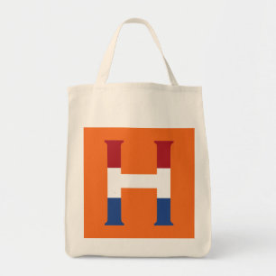 Tote Bag H Monogramme superposé sur le drapeau de la LND su