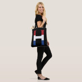 Tote Bag H Monogramme superposé sur l'indicateur NLD sur l' (Sur le modèle)