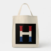 Tote Bag H Monogramme superposé sur l'indicateur NLD sur le (Dos)