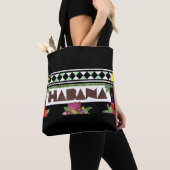 Tote Bag HABANA Tissu Impression de verre noir (De près)