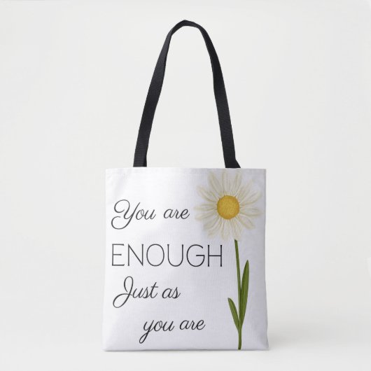 Tote Bag Habiliter le devis et la marguerite (Devant)